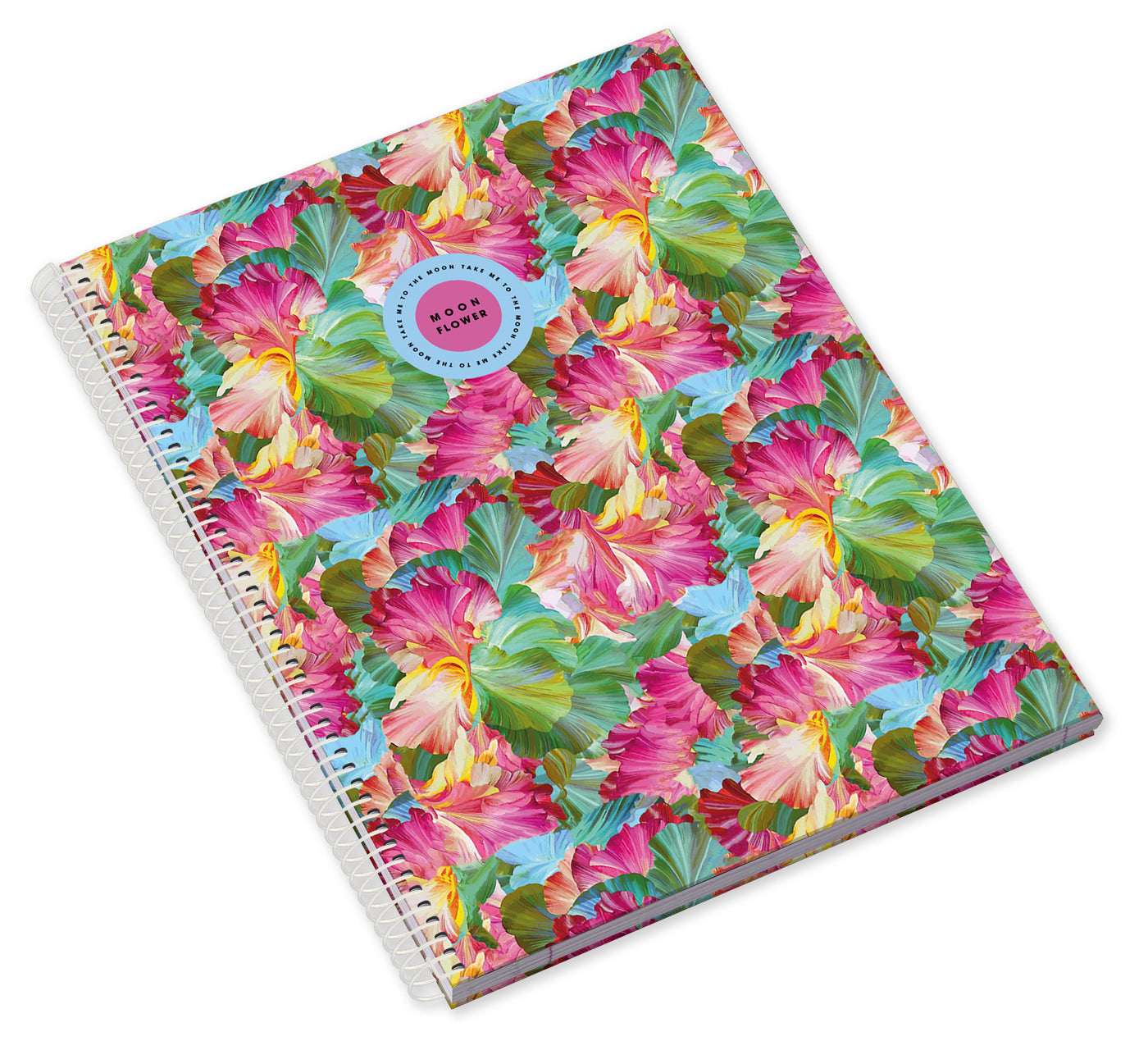 Caderno Espiral Capa Dura A5 80F 90G Teen Moonflower Pautado 24