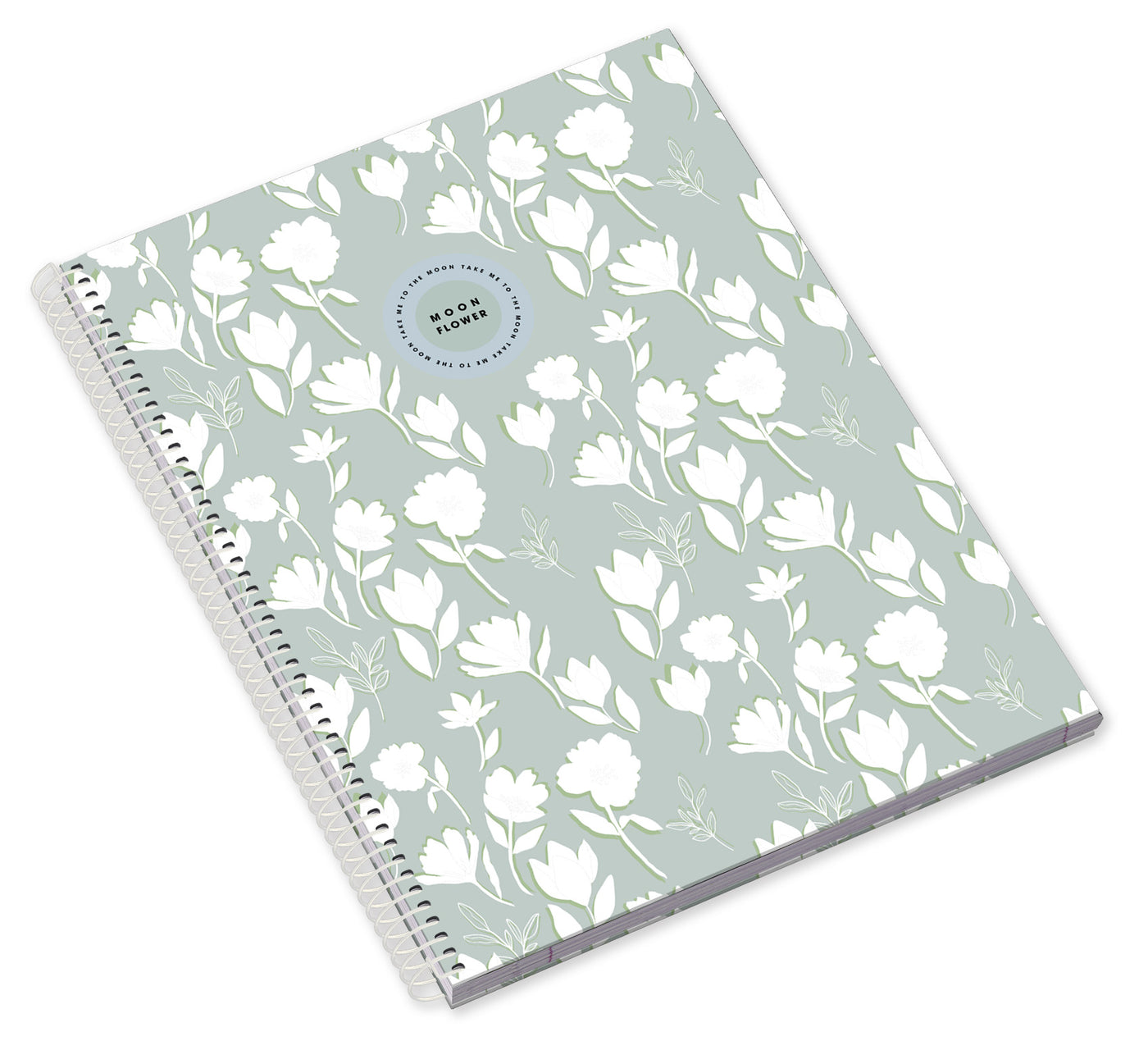 Caderno Espiral Capa Dura A5 80F 90G Teen Moonflower Pautado 24