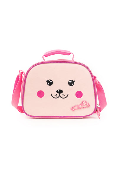 Saco Lanche Dog Person Pink Furry