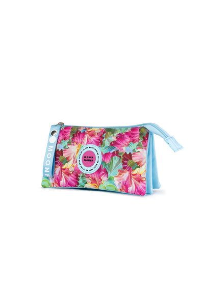 Bolsa Retangular Tripla Tropical Flowers Teen Moonflower