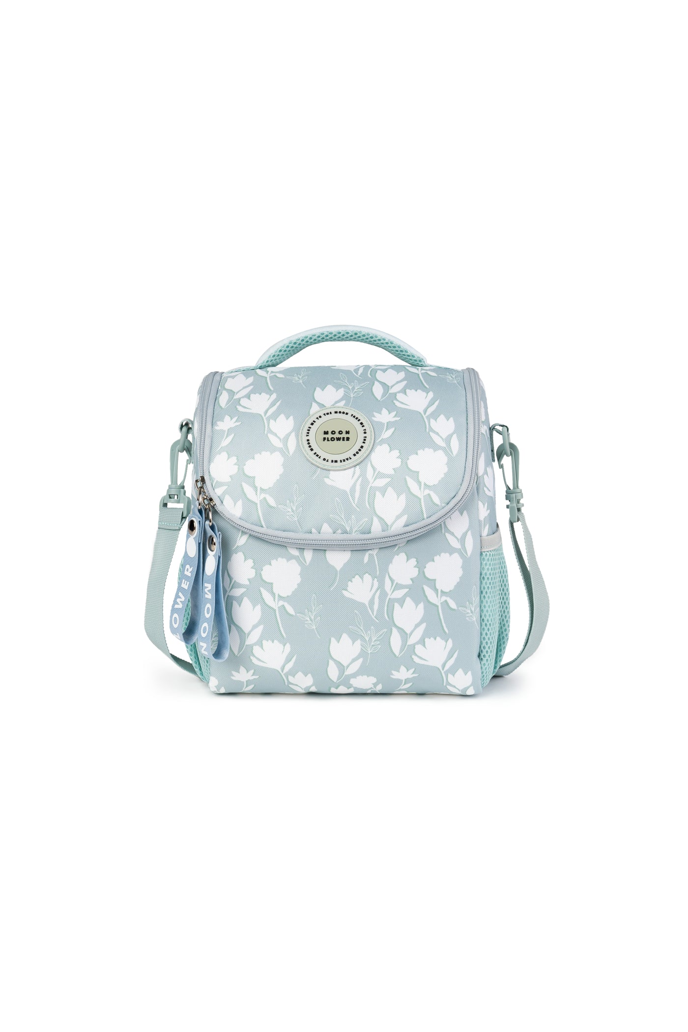 Saco Lanche White Flowers Teen Moonflower