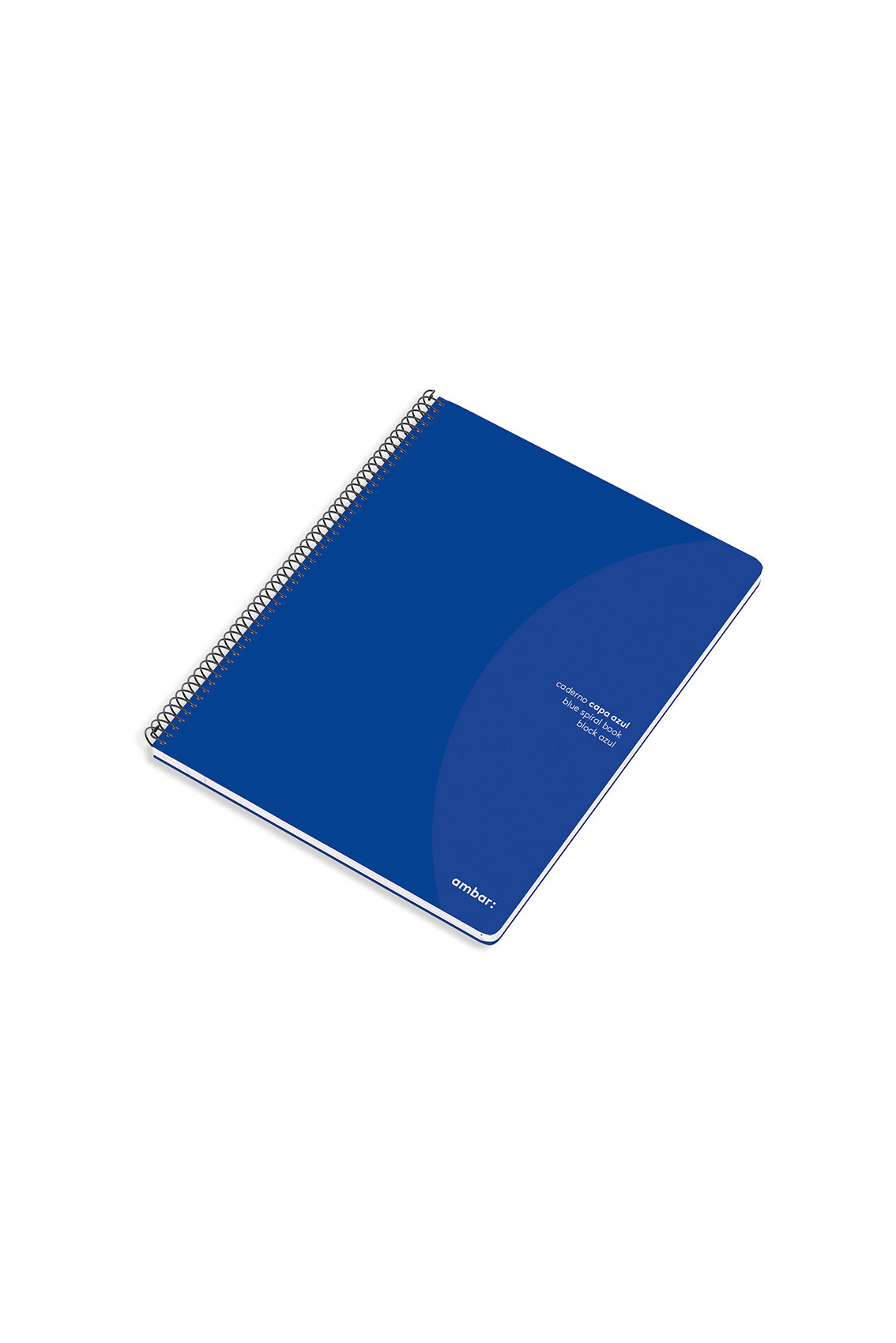 Caderno Espiral Ambar A5 Capa Azul Quadriculado