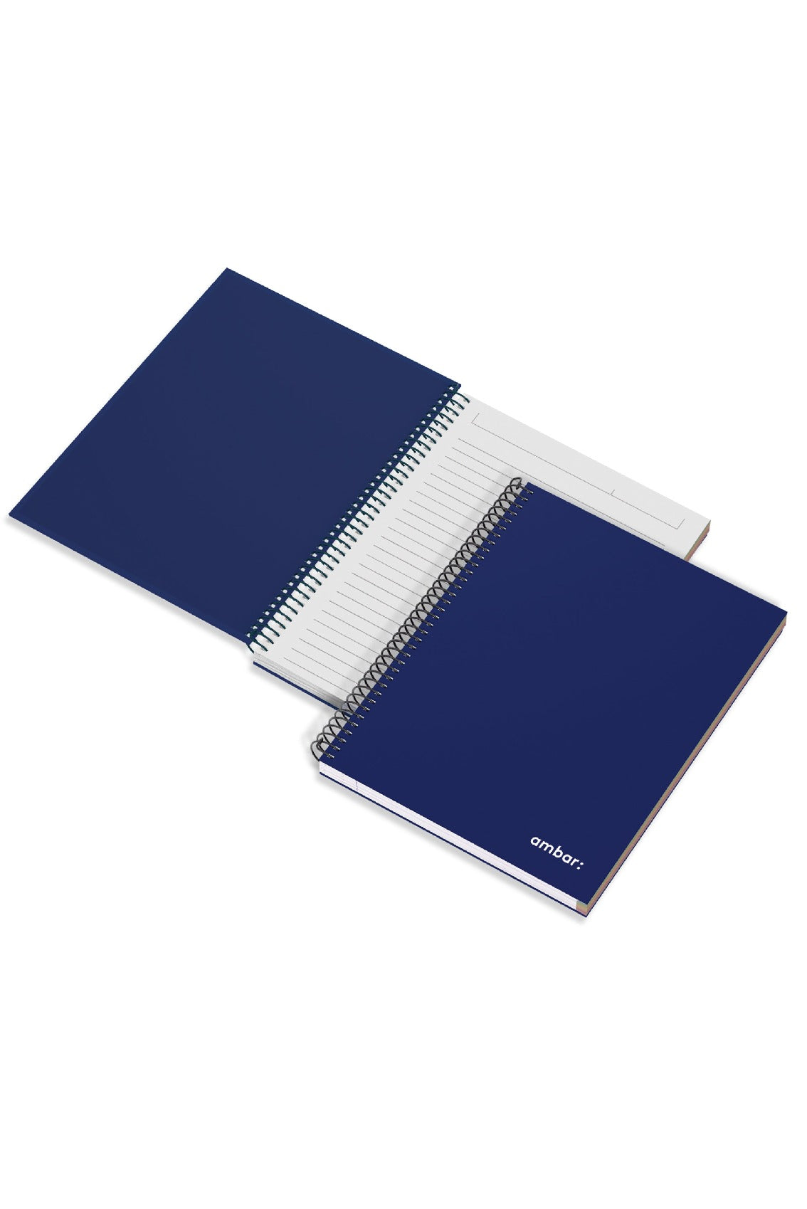 A5 Hardcover Spiral Book Ambar Blue Lined 