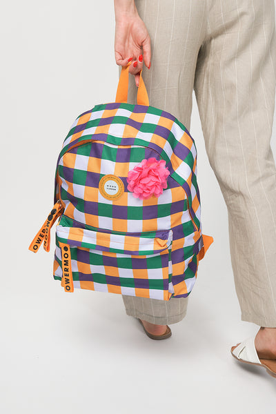Mochila Pattern + Flowers Moonflower, Mochilas e Sacos - ambar