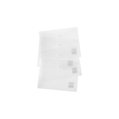 5 Bolsas Envelope Velcro A5 Ambar Polipro Transparente, Pastas e Dossiers - ambar