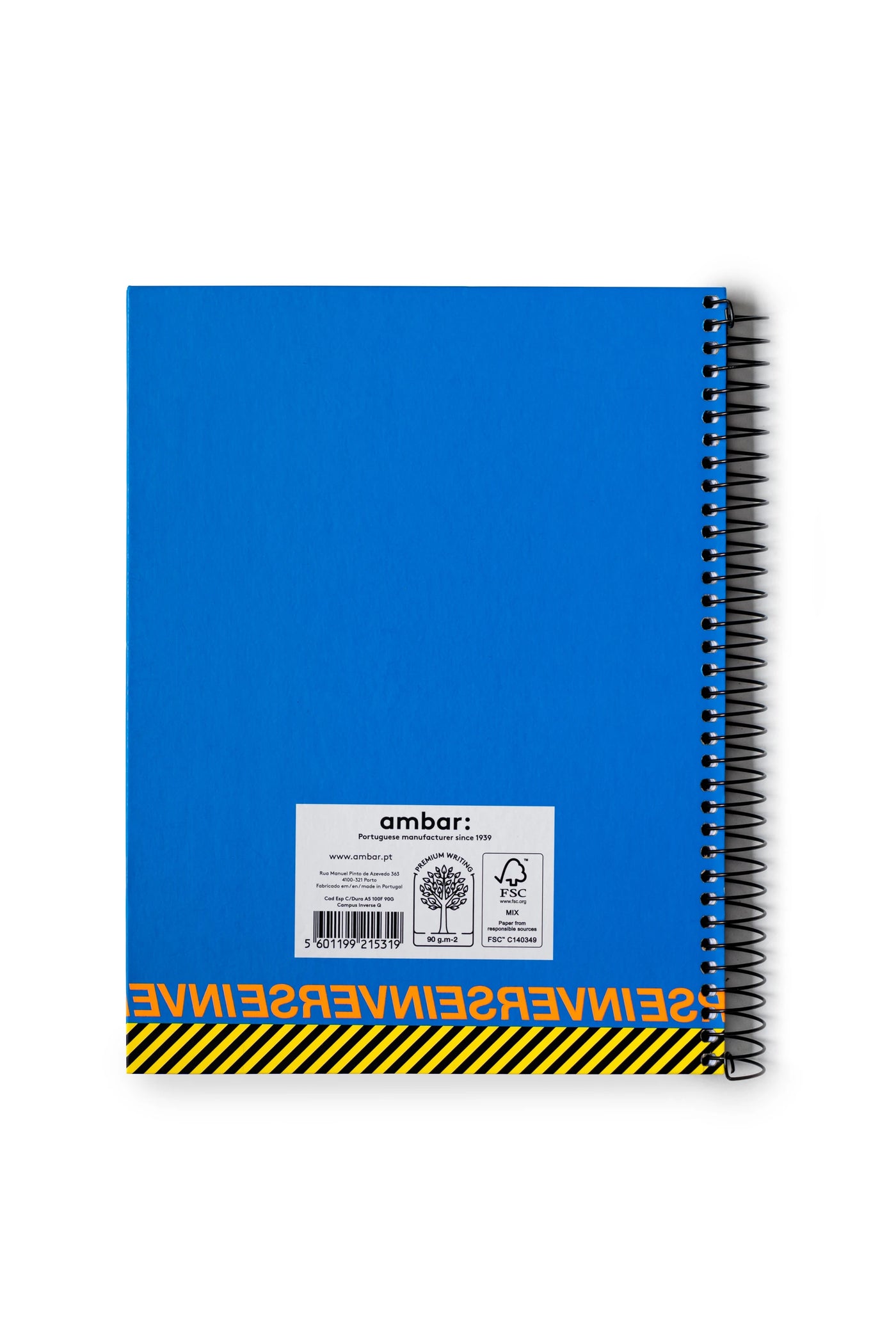 Caderno Espiral A5 Capa Dura Quadriculado Inverse Campus