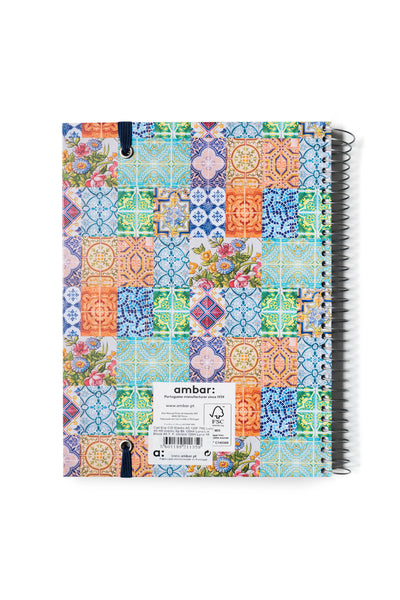 Caderno Espiral Capa Dura Elástico A5 Lusa Pautado