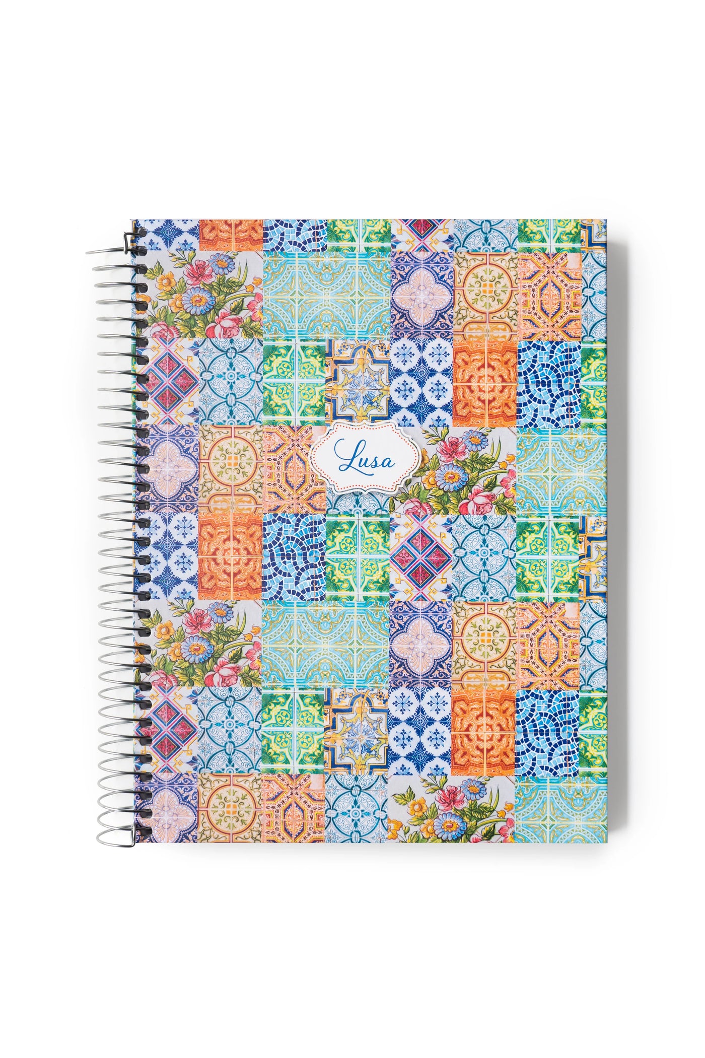 Caderno Espiral Capa Dura Elástico A5 Lusa Pautado
