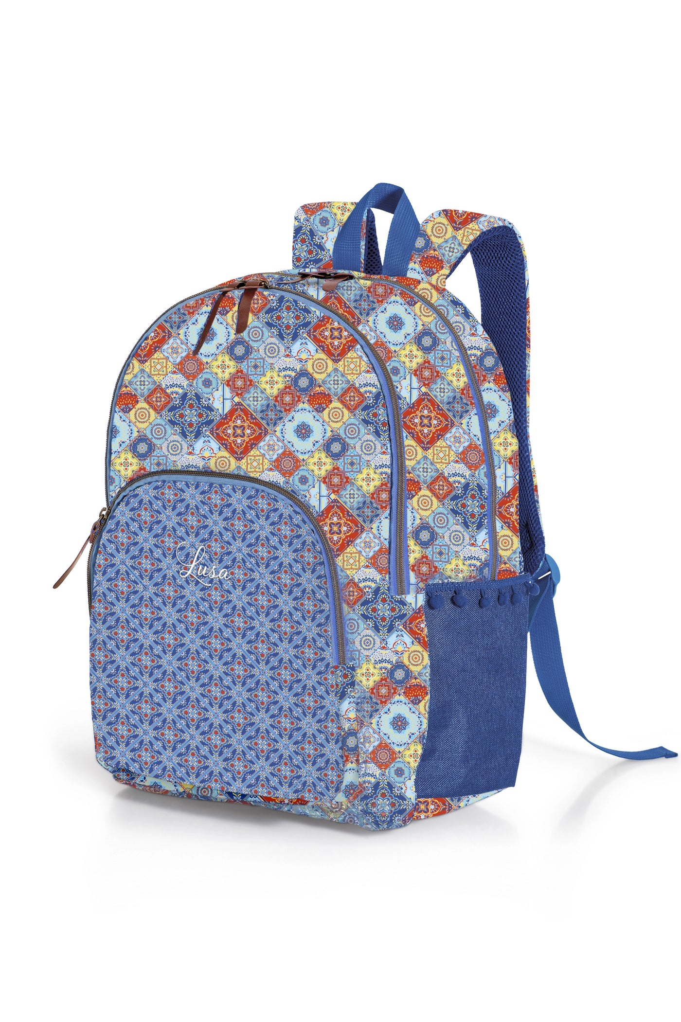 3 Zippers Backpack Lusa Tile 